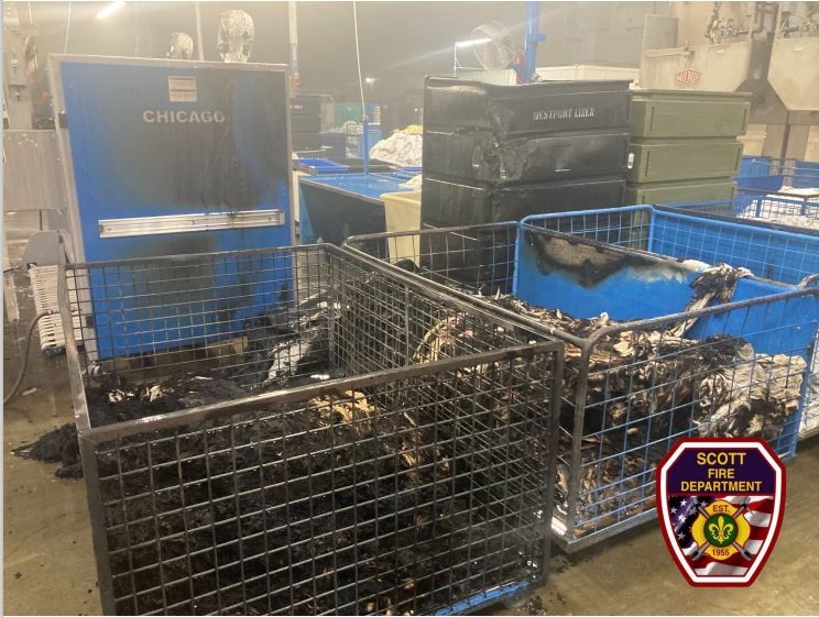Overheated linen causes fire at local linen service